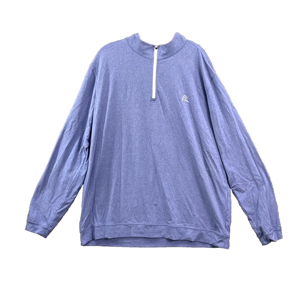Rhoback Sweater Mens 2XL Lavender Quarter Zip Performance Golf Tennis Athleisure